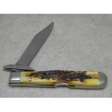 Case XX Stainless USA 4 Dot (1976) Stag 5111 1/2 L SSP Razor Edge Cheetah Pattern Knife Case XX Stainless USA 4 Dot (1976) Stag 5111 1/2 L SSP Razor Edge Cheetah Pattern Knife