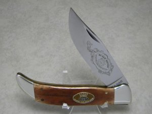 Ka-Bar Collector's Club CK87 Bone Limited Edition 1987 Grizzly Clasp Knife