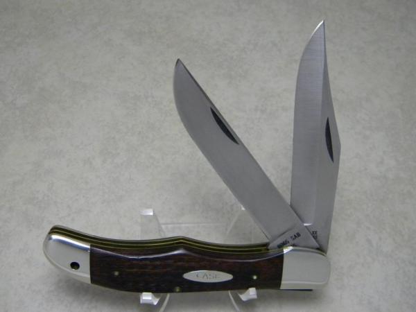 Case XX Stainless USA 4 Dot (1976) Laminated Wood 6265 SAB Folding Hunter Knife Case XX Stainless USA 4 Dot (1976) Laminated Wood 6265 SAB Folding Hunter Knife