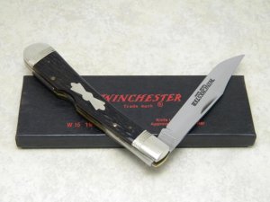 Winchester Trademark USA 1988 Bone 1927 Banana Lockback Knife in Box