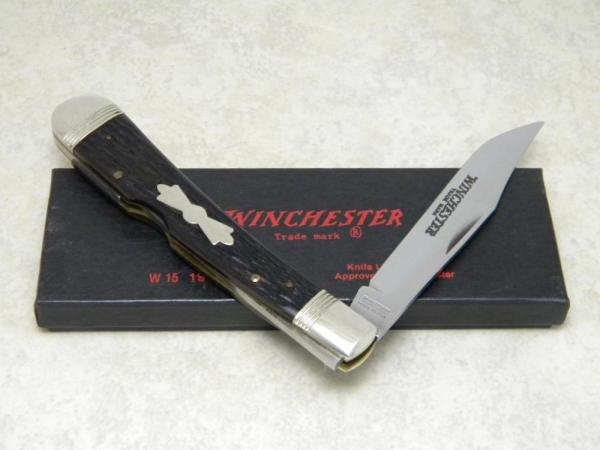 Winchester Trademark USA 1988 Bone 1927 Banana Lockback Knife in Box Winchester Trademark USA 1988 Bone 1927 Banana Lockback Knife in Box