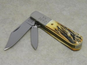 Case XX Bradford PA USA 1992 Stag 52009 1/2 SS Barlow Knife