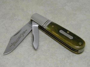 Heritage Schrade + NY USA Green Bone 2661 Everlastingly Sharp Barlow Knife c.1983
