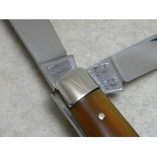 Buck Creek Indian Head Solingen Germany Celluloid 3 Blade Stockman Knife