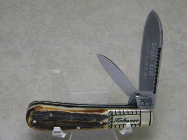 Bulldog Brand Solingen Germany 1986 Stag Bright Leaf North Carolina Tobacco Barlow Knife Bulldog Brand Solingen Germany 1986 Stag Bright Leaf North Carolina Tobacco Barlow Knife