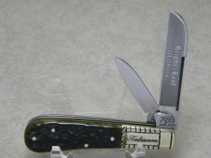 Bulldog Brand Solingen Germany 1986 Green Bone Bright Leaf Georgia Tobacco Barlow Knife