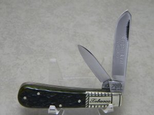 Bulldog Brand Solingen Germany 1986 Green Bone Bright Leaf Virginia Tobacco Barlow Knife
