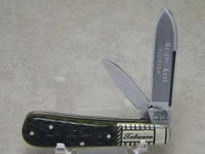 Bulldog Brand Solingen Germany 1986 Green Bone Bright Leaf Florida Tobacco Barlow Knife