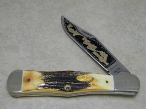 Case XX SS USA 5 Dot (1985) Stag C51050 Case Collectors Club Folding Hunter Coke Bottle Knife