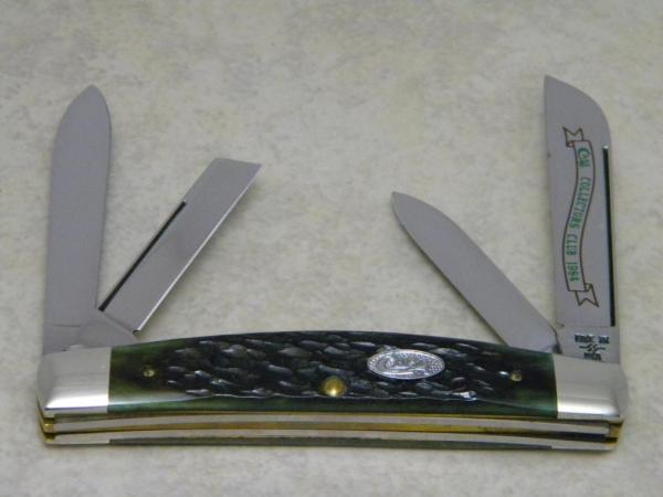 Case XX SS USA 6 Dot 1984 Case Collectors Club Green Bone G64088 Congress Knife Case XX SS USA 6 Dot 1984 Case Collectors Club Green Bone G64088 Congress Knife