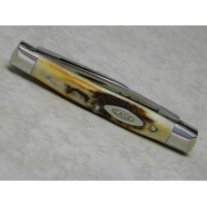 Case XX Stainless USA 3 Dot (1977) Stag 5233 SSP Blue Scroll Pen Knife Case XX Stainless USA 3 Dot (1977) Stag 5233 SSP Blue Scroll Pen Knife