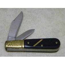 Schrade G.D.B.I. USA Black Saw Cut Delrin Grand Dad's Old Timer Barlow Knife in Box Schrade G.D.B.I. USA Black Saw Cut Delrin Grand Dad's Old Timer Barlow Knife in Box