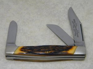 Camillus New York USA Sword Brand Imitation Stag #89 Big Stockman Knife