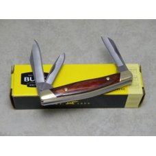Buck 303 USA Wood & Brass Cadet Stockman Knife in Box c.2016 Buck 303 USA Wood & Brass Cadet Stockman Knife in Box c.2016