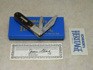 Heritage Schrade + NY USA Bone 2661 Everlastingly Sharp Barlow Knife in Box c.1984