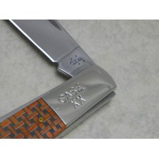 Case XX USA 2006 Basket Weave Bone 62009 1/2 SS Barlow Knife in Box Case XX USA 2006 Basket Weave Bone 62009 1/2 SS Barlow Knife in Box