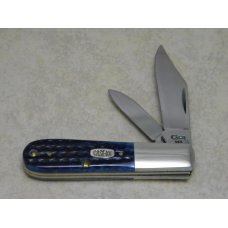 Case XX USA 1 Dot (1999) Pocket Worn Navy Blue Bone 62009 1/2 SS Barlow Knife in Box Case XX USA 1 Dot (1999) Pocket Worn Navy Blue Bone 62009 1/2 SS Barlow Knife in Box
