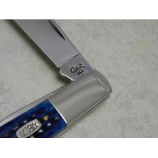 Case XX USA 1 Dot (1999) Pocket Worn Navy Blue Bone 62009 1/2 SS Barlow Knife in Box Case XX USA 1 Dot (1999) Pocket Worn Navy Blue Bone 62009 1/2 SS Barlow Knife in Box