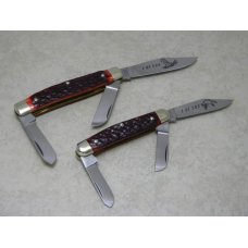 John Primble Belknap Inc. Red Bone American Game Bird Series 403B & 404B Stockman Knife Set in Box