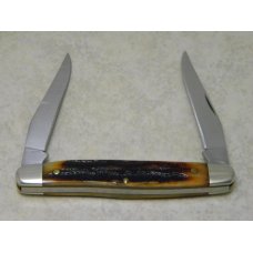 Canal Street Cutlery Co. USA Dark Amber Stag Bone Muskrat Knife Canal Street Cutlery Co. USA Dark Amber Stag Bone Muskrat Knife