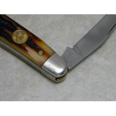 Canal Street Cutlery Co. USA Dark Amber Stag Bone Muskrat Knife Canal Street Cutlery Co. USA Dark Amber Stag Bone Muskrat Knife