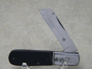 Vintage Boker Tree Brand Black 1 Blade Sheepfoot Barlow Knife