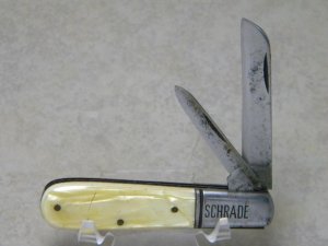 Vintage Schrade Cut. Co. Walden NY Cracked Ice Sheepfoot Barlow Knife c.1904-1946