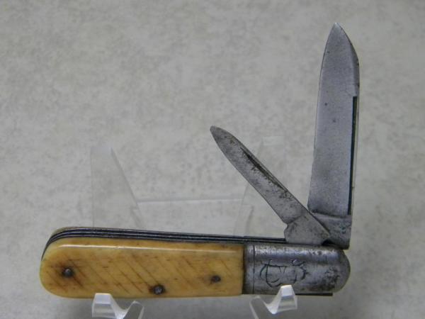 Vintage Booth Bros. Stockholm N.J. Saw Cut Bone Barlow Knife c.1889-1903 Vintage Booth Bros. Stockholm N.J. Saw Cut Bone Barlow Knife c.1889-1903