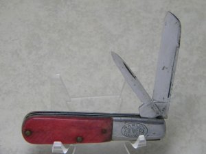 F.A. Bower Imp. Co. Solingen Germany #65 Strawberry Bone Barlow Knife c.1950's