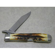 Case XX Stainless USA 3 Dot (1977) Stag 5111 1/2 L SSP Blue Scroll Cheetah Lockback Knife Case XX Stainless USA 3 Dot (1977) Stag 5111 1/2 L SSP Blue Scroll Cheetah Lockback Knife