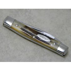 Case XX Stainless USA 3 Dot (1977) Stag 52033 SSP Blue Scroll Pen Knife Case XX Stainless USA 3 Dot (1977) Stag 52033 SSP Blue Scroll Pen Knife