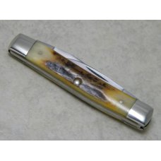 Case XX Stainless USA 3 Dot (1977) Stag 52033 SSP Blue Scroll Pen Knife Case XX Stainless USA 3 Dot (1977) Stag 52033 SSP Blue Scroll Pen Knife