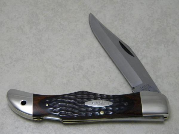 Case XX Stainless USA 3 Dot (1977) Wood 6165-L SAB SSP Folding Hunter Lockback Knife