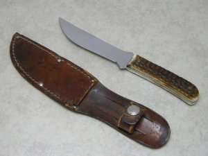 Case Tested XX 1920-1940 Green Bone 161 Outers Fixed Blade Sheath Knife