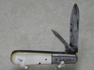 A.W. Bradshaw & Sons Germany XLNT Mother of Pearl 2 Blade Barlow Knife c.1856-1860 Pre Civil War