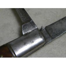 Chapman Hand Forged (Muncie Indiana) 2 Blade Saw Cut Bone Barlow Knife c.1915-1932 Chapman Hand Forged (Muncie Indiana) 2 Blade Saw Cut Bone Barlow Knife c.1915-1932