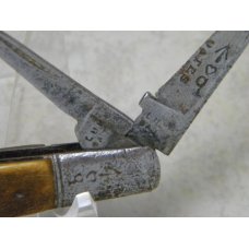 Luke Oates (Arrow-Heart-Bugle Touchmark) Stag 2 Blade Barlow Knife Pre Civil War Era Early 1800's Luke Oates (Arrow-Heart-Bugle Touchmark) Stag 2 Blade Barlow Knife Pre Civil War Era Early 1800's