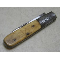Continental Cutlery Co. Sheffield England CCC Bone 1 Blade Barlow Knife c.1915-1920
