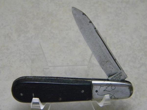 Armstrong Cutlery Co. Germany Wood 1 Blade Barlow Knife c.1901-1909