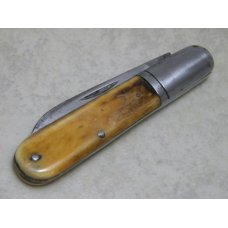 Carrier Cutlery Co. Elmira NY (Cronk & Carrier Trademark) Bone 1 Blade Barlow Knife c.1900-1920 Carrier Cutlery Co. Elmira NY (Cronk & Carrier Trademark) Bone 1 Blade Barlow Knife c.1900-1920
