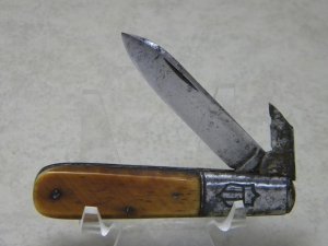 Columbia with Shield on Bolster Bone Barlow Knife c.1898 *Very Rare*