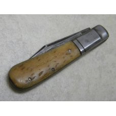 Natenberg Strauss Co. Germany Curved Frame Genuine Stag 2 Blade Barlow Knife c.1922-1924 Natenberg Strauss Co. Germany Curved Frame Genuine Stag 2 Blade Barlow Knife c.1922-1924