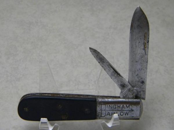 Ulster Knife Co. NY Black 2 Blade Bingham Barlow Knife c.1876-1941 Ulster Knife Co. NY Black 2 Blade Bingham Barlow Knife c.1876-1941