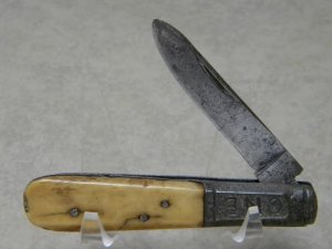 Enos Furness England ONB Bone 1 Blade Barlow Knife *Very Rare* c.1800's
