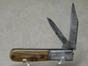 A.F. Shapleigh Hardware Co. St. Louis Genuine Stag 2 Blade Barlow Knife *Rare* c.1888-1902