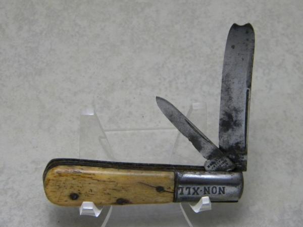 Joseph Allen & Sons Sheffield NON-XXL Bone Curved Frame 2 Blade Barlow Knife *Rare* c.1800's Joseph Allen & Sons Sheffield NON-XXL Bone Curved Frame 2 Blade Barlow Knife *Rare* c.1800's