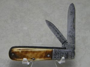 Robinson Bros. & Co. Inc. Bone 2 Blade Barlow Knife with RBC on Bolsters *Rare Stamp*
