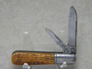 A.F. Bannister & Co. Newark N.J. Bone 2 Blade Barlow Knife c.1884-1915