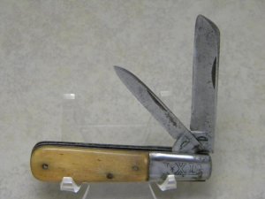 I*XL Made by W.C. Slocum Bone 2 Blade Sheepfoot Barlow Knife *Very Rare*