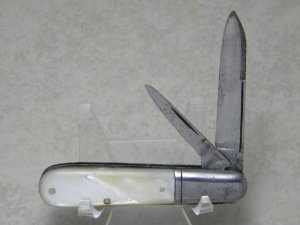 Walden Knife Co. NY Genuine Mother of Pearl 2 Blade Barlow Knife *Very Rare* c.1874-1923